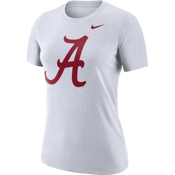 Alabama Crimson Tide Women's Nike Logo Crew White Tee - Picture 1 of 2